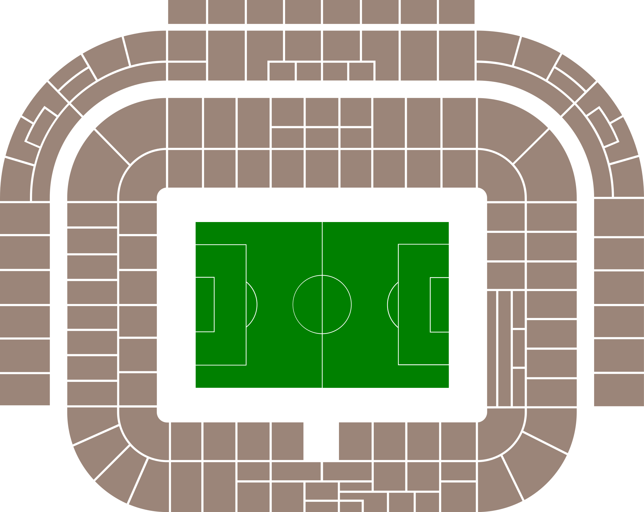 Stadionplattegrond Old Trafford