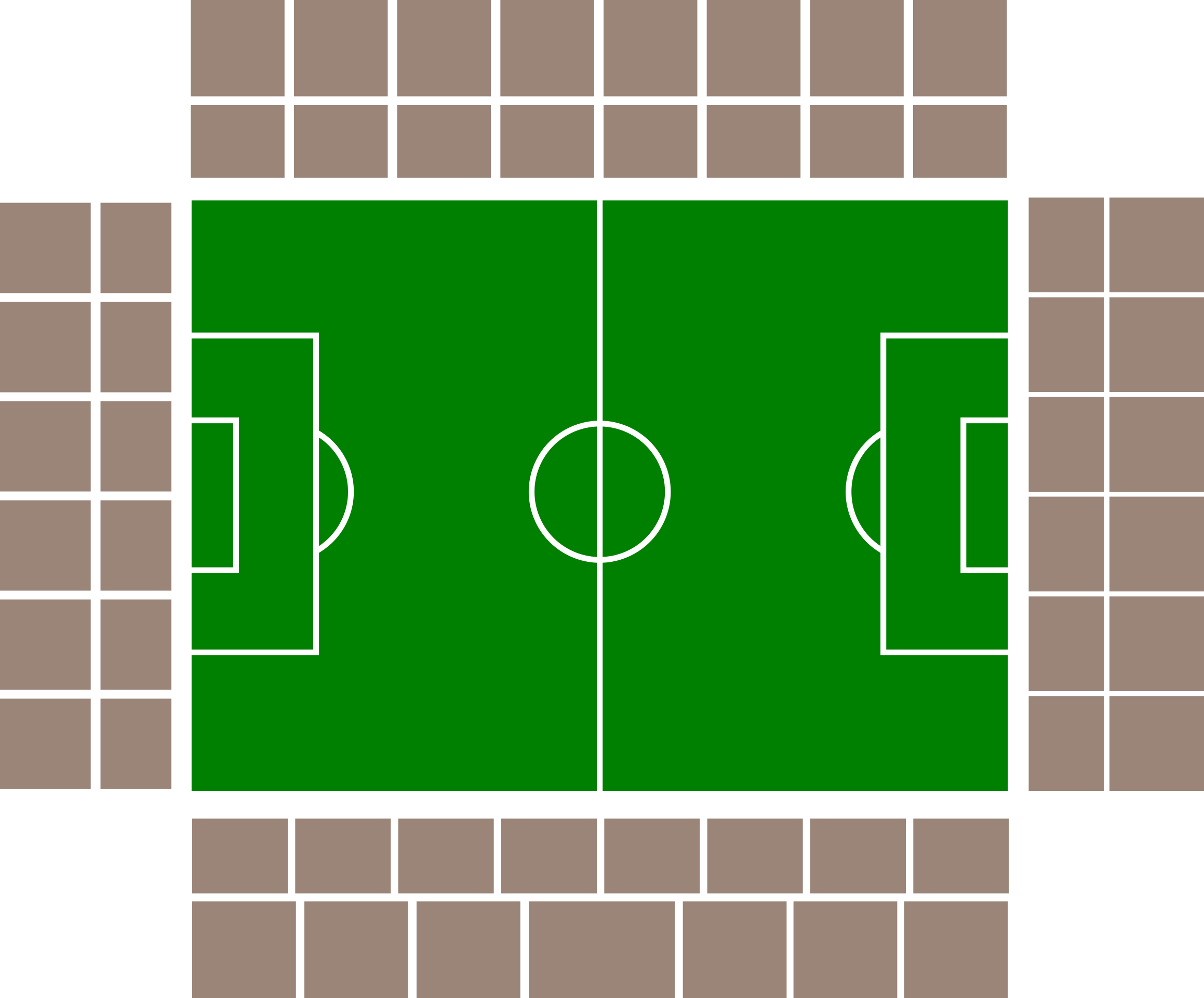 Stadionplattegrond The Den
