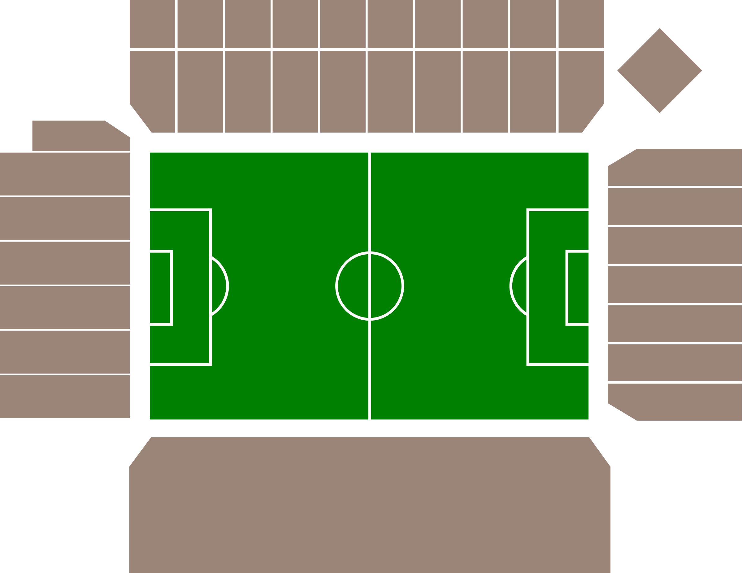 Stadionplattegrond Craven Cottage