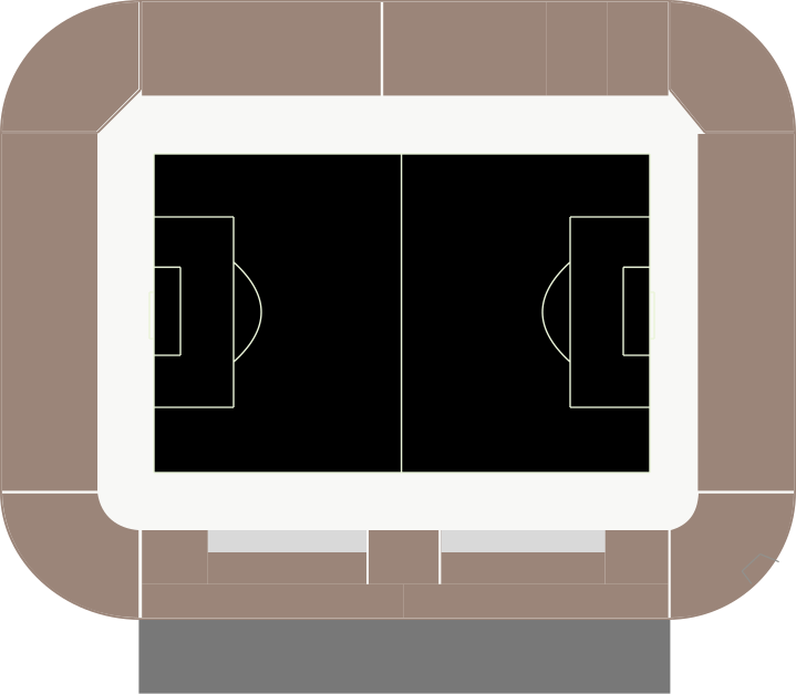 Stadionplattegrond Koning Willem II Stadion